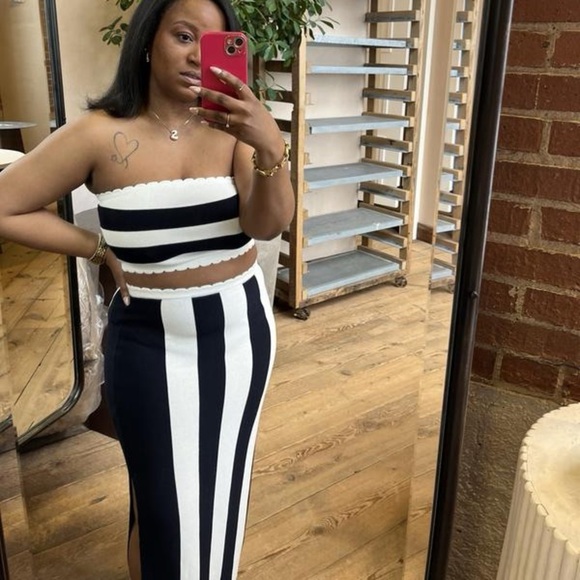 NWT! The Mandy Striped Slim Midi Skirt by Celandine Medium 🐢 - Picture 11 of 11